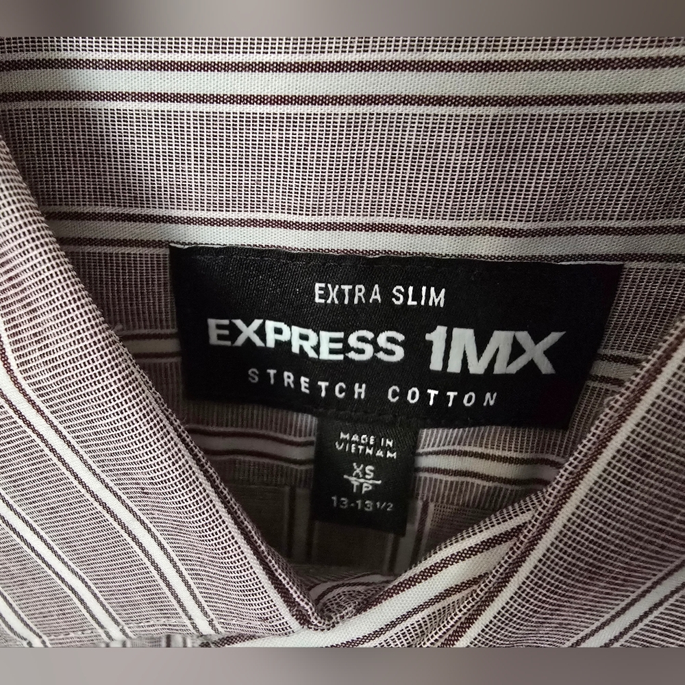 Express 1MX Extra Slim Fit Men's Shirt - Brown